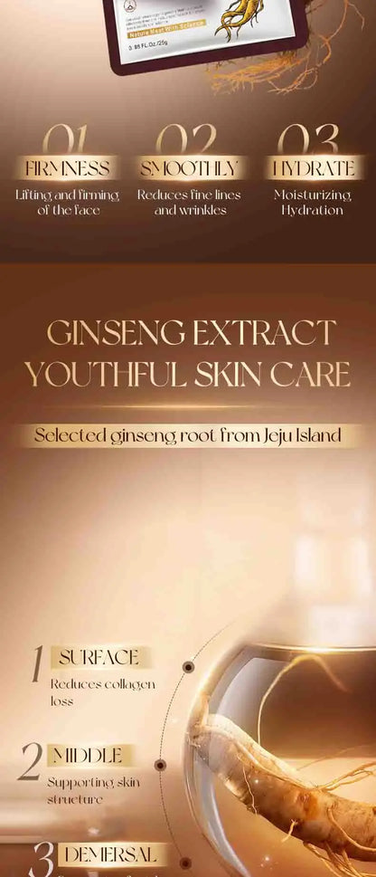 5pcs SADOER Plant Roots Face Mask Ginseng Carrot Ginger Facial Masks Moisturizing Firming Hydrating Face Sheet Mask Skin Care
