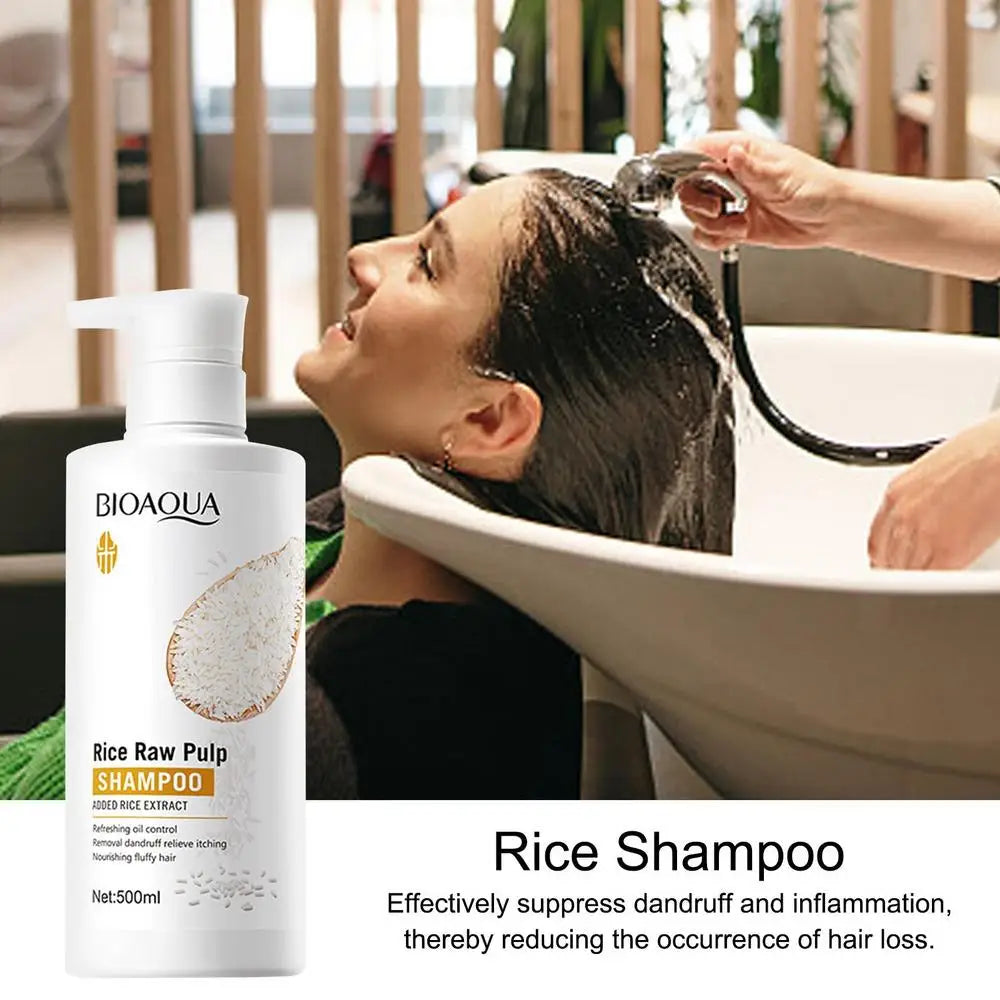 Rice Moisturizing Shampoo Hair Strengthening Shampoo For Hair Cleansing Brittle And Dry Hair Moisturizer For Dry Oily Hair For