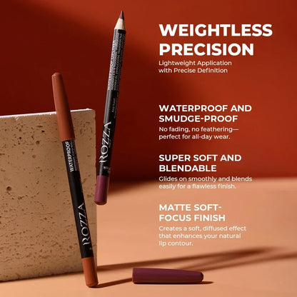 6pcs/set Lip Liner Set 6 Colors Waterproof Matte Longlasting Nude Color Lipstick Pencil Set Brown Lip Liner  Lip Pencil