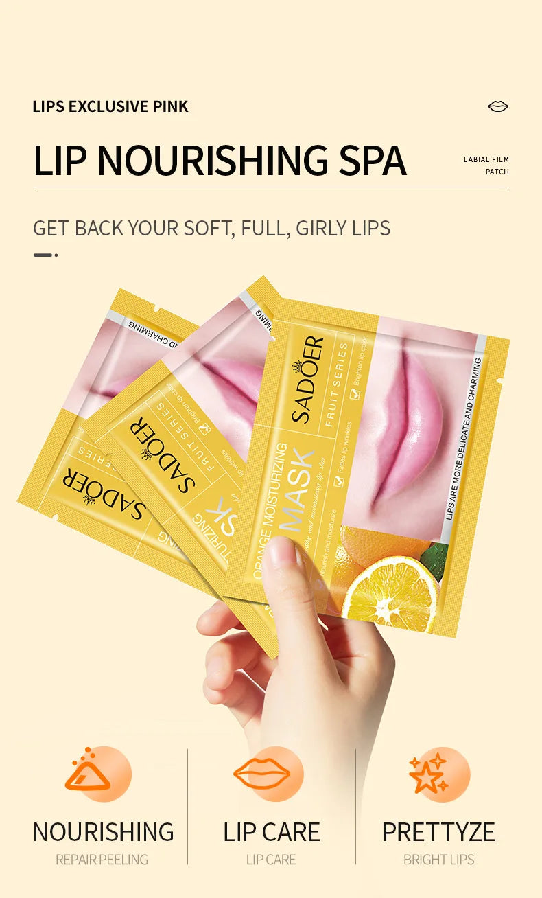 30pcs Fruits Lip Mask Moisturizing Nourishing Collagen Lip Patches Plump Lips Beauty Skincare Lips Pads Lipmask Skin Care