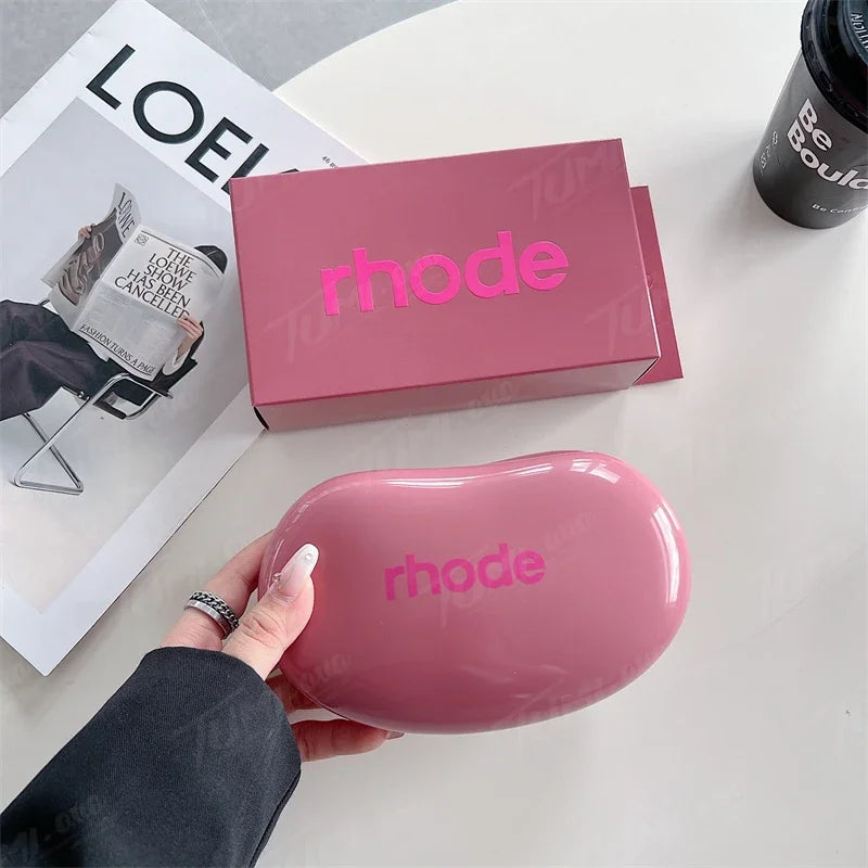Rhode Makeup Portable Soft Silicone Storage Bag Gifts Cover Charm Woman Cosmetic Mirror Lipstick Blush Moisturizing Lip Gloss