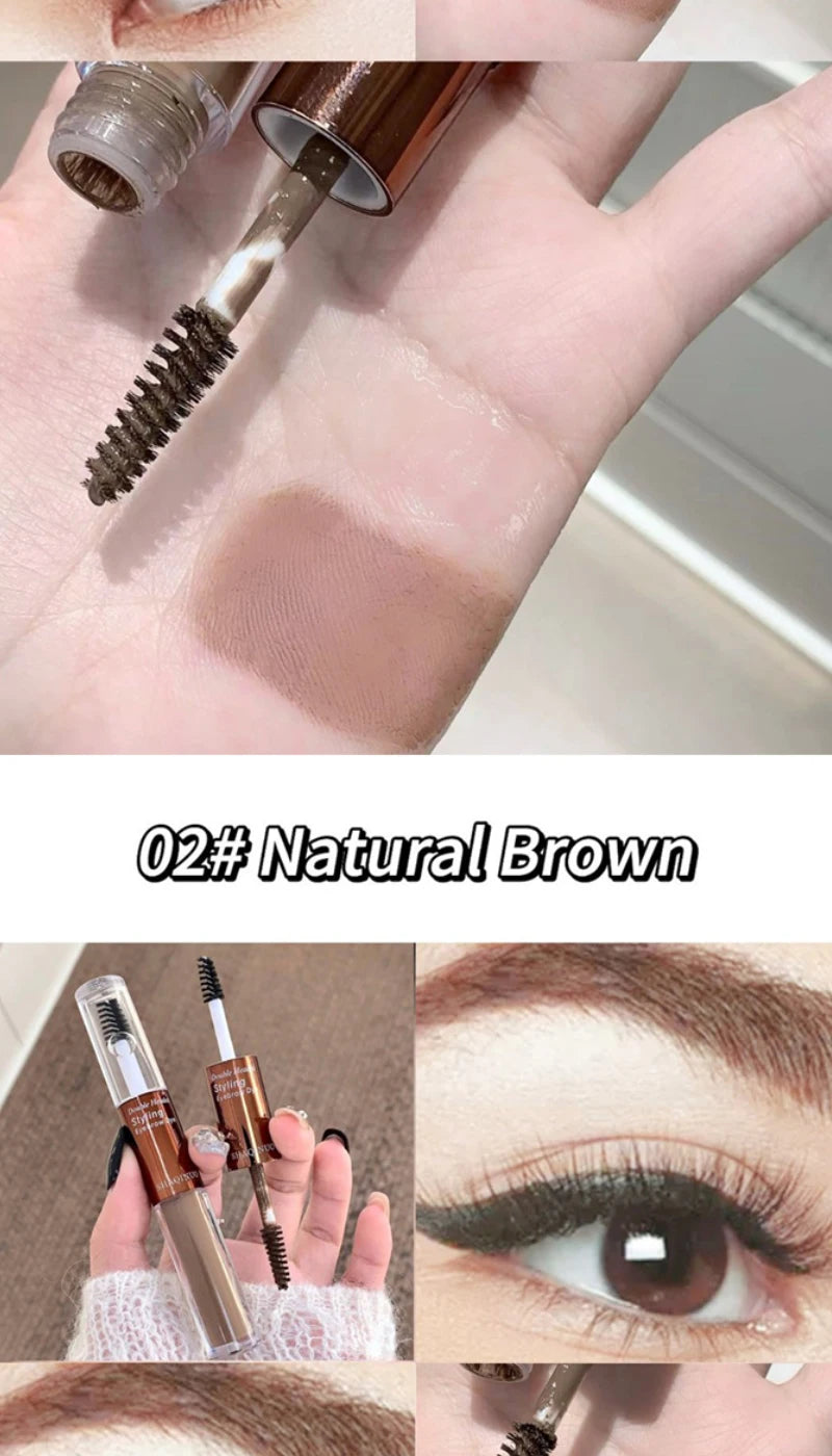 SHAQINUO Dual-Ended Eyebrow Mascara-Shape & Color with Long-Lasting Hold,Waterproof and Smudge-Proof for a Natural-Looking Finis