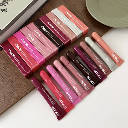 RHODE Makeup Cheek Pocket Blush Rouge Cream Blusher Stick Lip Gloss Phone Case For iPhone Data Cake New Lipstick Blush Gift