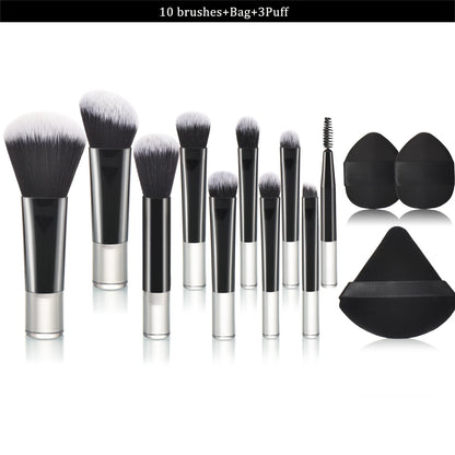 10 black Mini makeup brush Travel portable Makeup Tool Makeup Puff - Palm Brush Professional Makeup tool set