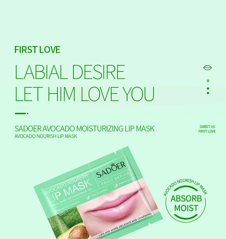 30pcs Fruits Lip Mask Moisturizing Nourishing Collagen Lip Patches Plump Lips Beauty Skincare Lips Pads Lipmask Skin Care