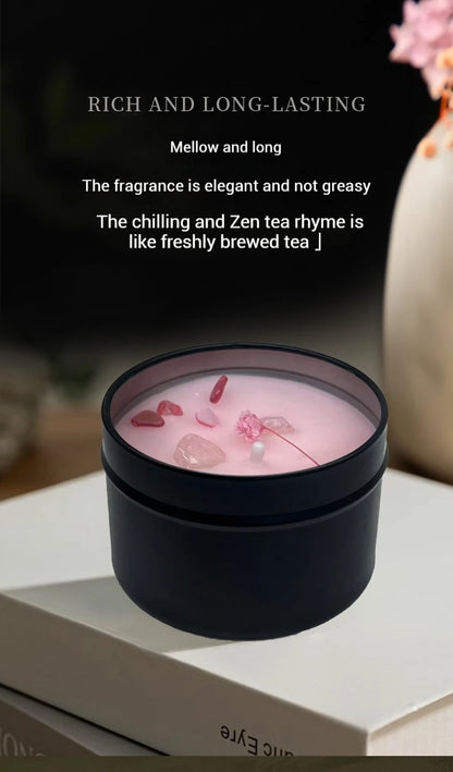 Natural Dried Flowers Aromatherapy Candles Sleep Aid Indoor Tabletop Long-Lasting Fragrance Ambient Fragrance Decorative Items