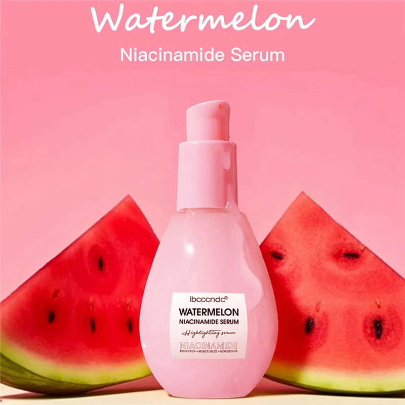 Hot Sale Ibcccndc Watermelon Niacinamide Face Serum 75Ml Glow Lightweight Facial Serum & Priming Liquid Brightner