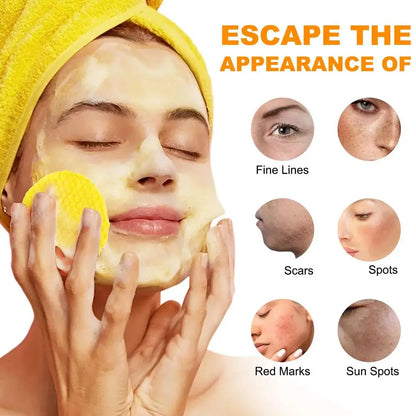 40/50pcs Kojic Acid Turmeric Cleansing Pads Curcuma Longa Root Facial Sponges Exfoliating Pads Daily Cleansing Skin Care Product