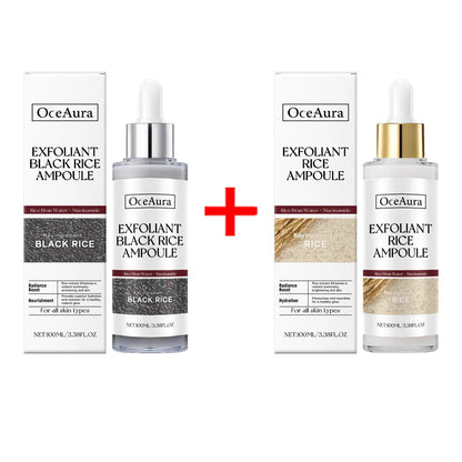 Rice Serum for Face Hydrating Brighten Skin Repair Smooth Facial Essence Gentle Exfoliation Remove Blackheads Collagen Ampoules