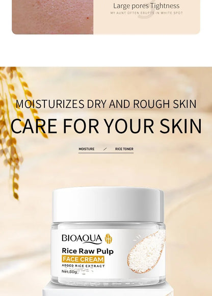 BIOAOUA Rice Puree Series Reduces Wrinkles Softens The Skin Enhances Skin Texture Moisturizes Nourishes The Skin Cleanses Face