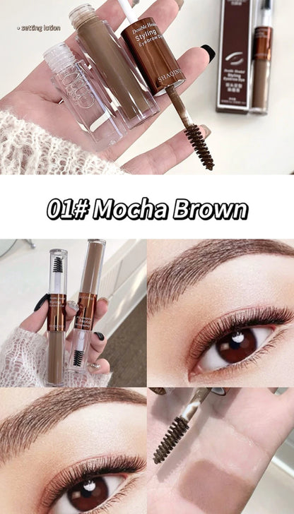 SHAQINUO Dual-Ended Eyebrow Mascara-Shape & Color with Long-Lasting Hold,Waterproof and Smudge-Proof for a Natural-Looking Finis