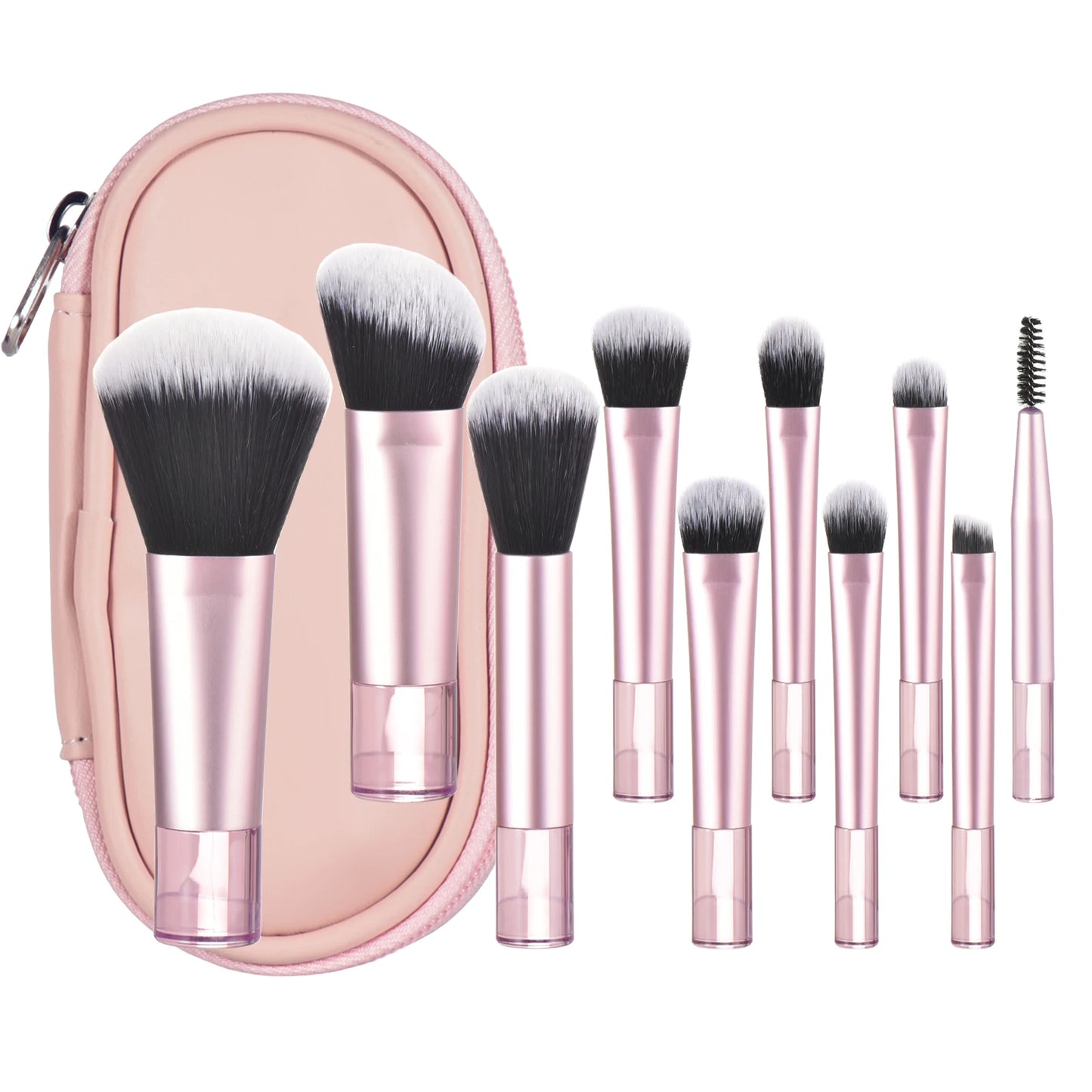 10 black Mini makeup brush Travel portable Makeup Tool Makeup Puff - Palm Brush Professional Makeup tool set