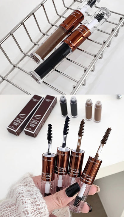 SHAQINUO Dual-Ended Eyebrow Mascara-Shape & Color with Long-Lasting Hold,Waterproof and Smudge-Proof for a Natural-Looking Finis