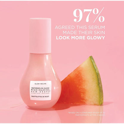 40ML Watermelon Niacinamide Brightening Essence Light Bulb Design W/ Hyaluronic Acid Vitamin E Lightweight Hydrating Face Makeup