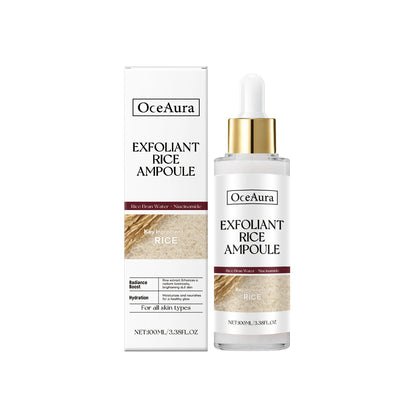 Rice Serum for Face Hydrating Brighten Skin Repair Smooth Facial Essence Gentle Exfoliation Remove Blackheads Collagen Ampoules