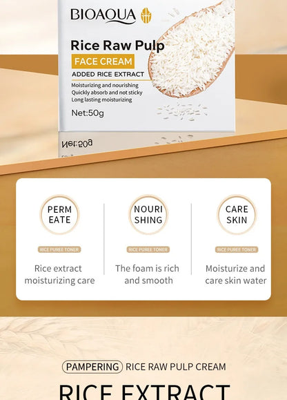 BIOAOUA Rice Puree Series Reduces Wrinkles Softens The Skin Enhances Skin Texture Moisturizes Nourishes The Skin Cleanses Face