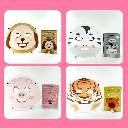 Cute Cartoon Facial Mask Moisturizing Hydrating Mask Deep Moisturizing Tender Skin Mask Dog Panda Pig Animal Mask Skin Care