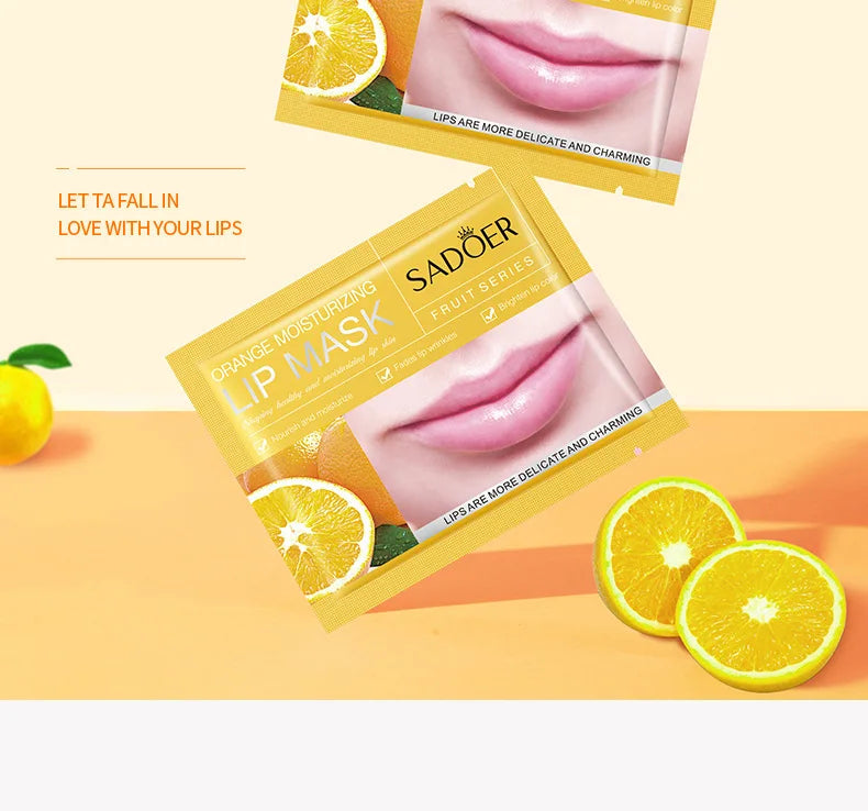 30pcs Fruits Lip Mask Moisturizing Nourishing Collagen Lip Patches Plump Lips Beauty Skincare Lips Pads Lipmask Skin Care