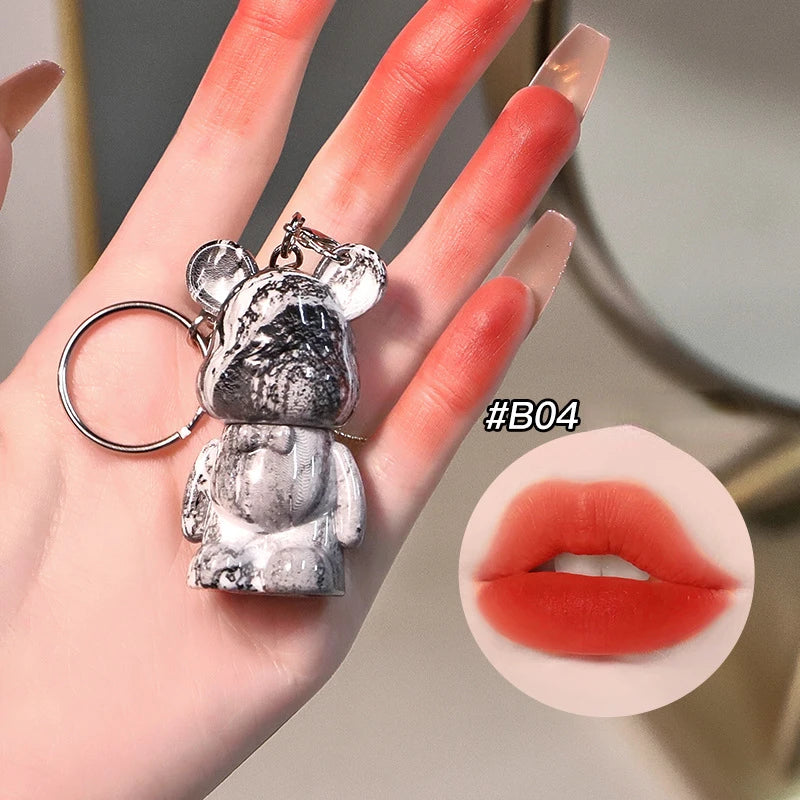 Fluid Bear Non Stick Cup Fog Lipstick Velvet Matte Silky Texture Easy To Color Lasting Does Not Fade Lip Gloss Makeup Cosmetic