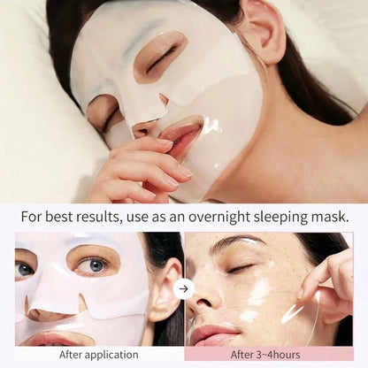 4 pieces of collagen sleeping mask, hydrating, moisturizing and whitening, translucent, thinning, smooth and tender skin