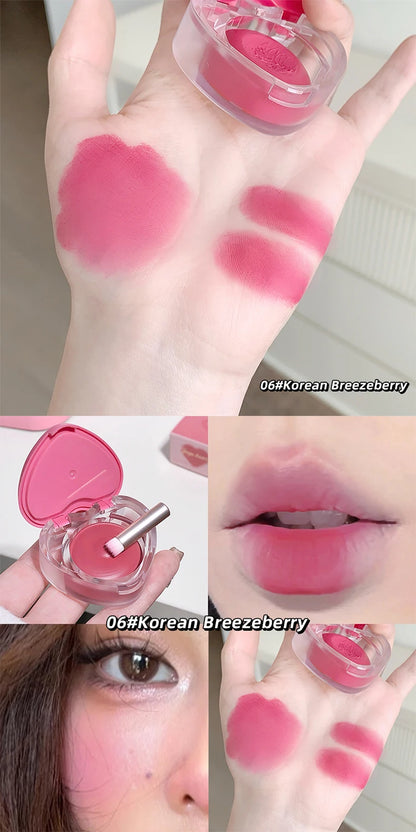Gegebear Love Lip and Cheek Cream Matte Powder Soft Color Love Valentine's Day