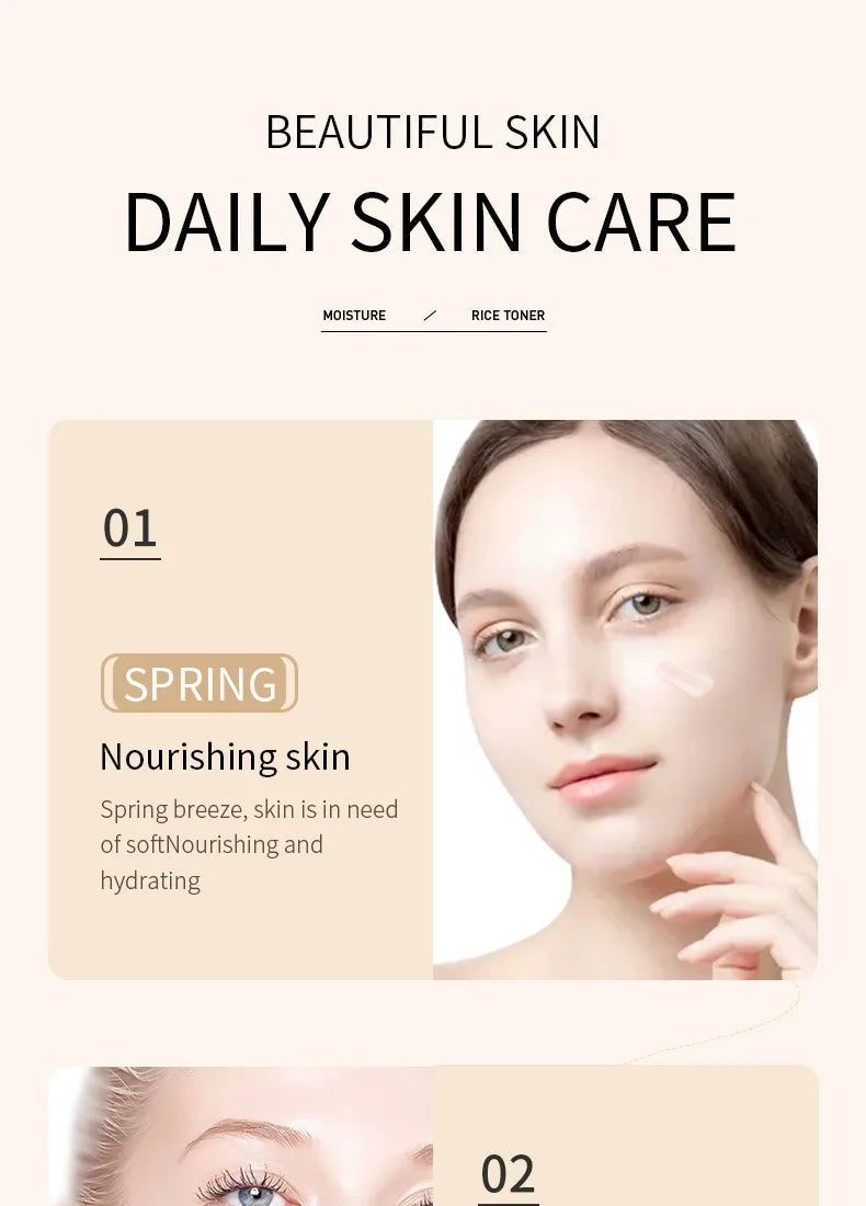 BIOAOUA Rice Puree Series Reduces Wrinkles Softens The Skin Enhances Skin Texture Moisturizes Nourishes The Skin Cleanses Face