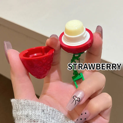 Peach, Strawberry and Nut Hydrating Moisturizing Lip Balm Winter Anti-freeze, Anti-Crack Repair Moisturizing