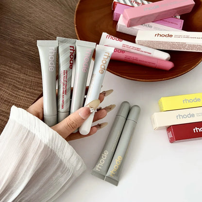 RHODE Makeup Cheek Pocket Blush Rouge Cream Blusher Stick Lip Gloss Phone Case For iPhone Data Cake New Lipstick Blush Gift