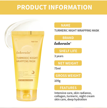 Collagen Jelly Cream Hydrolyzed Collagen Overnight Facial Mask Wrapping Peel-Off Mask Hydrating Firming Moisturizing SkinCare