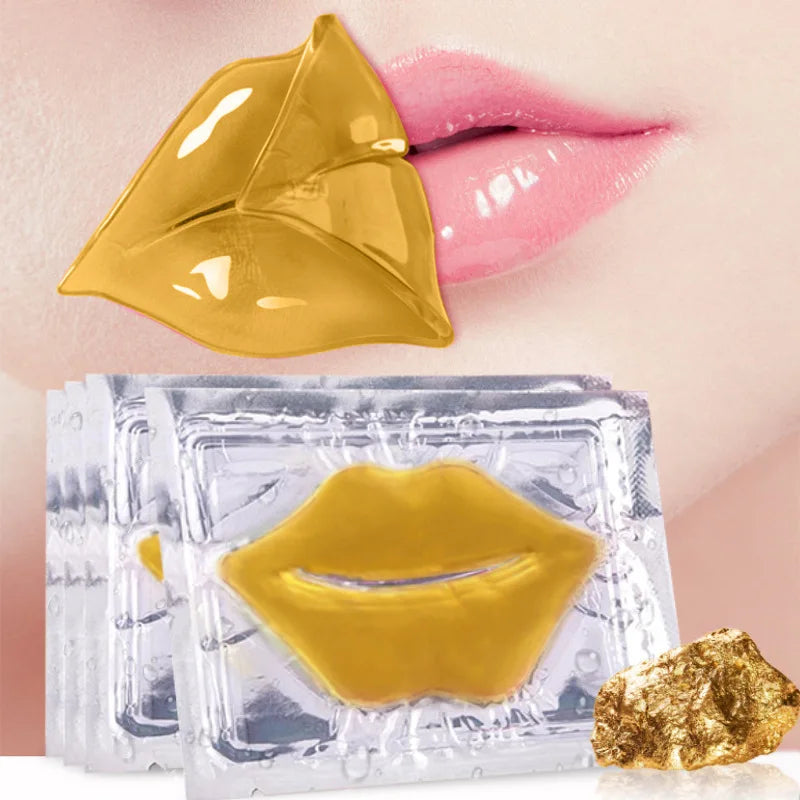 5pcs Crystal Collagen Lip Mask Lips Plumper Pink Lip Patches Moisture Nourishing Essence Korean Cosmetics Skin Care for Beauty