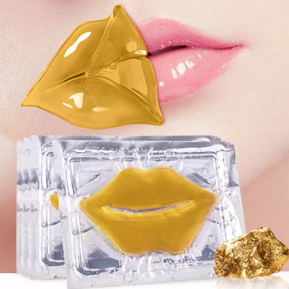 5pcs Crystal Collagen Lip Mask Lips Plumper Pink Lip Patches Moisture Nourishing Essence Korean Cosmetics Skin Care for Beauty