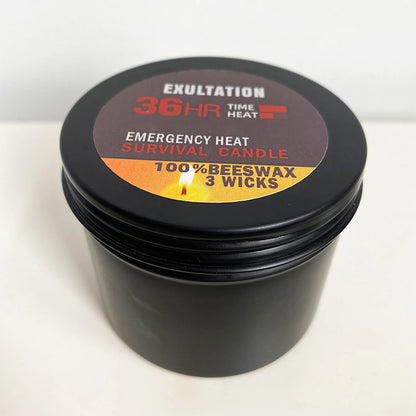36 Hour Survival Candle 3- Environmentally Friendly Odorless Candle with Lid Picnic Outdoor Supplies