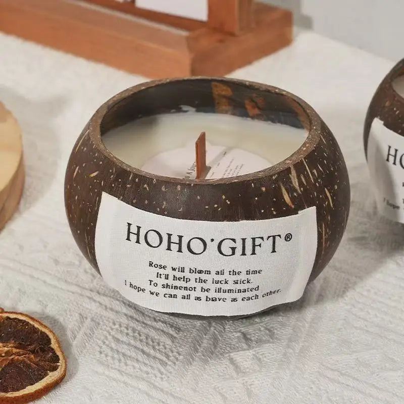 Coconut Husk Scented Candles Niche Advanced Fragrance Atmosphere Candle Bedroom Fragrance Decor Creative Souvenir Birthday Gift