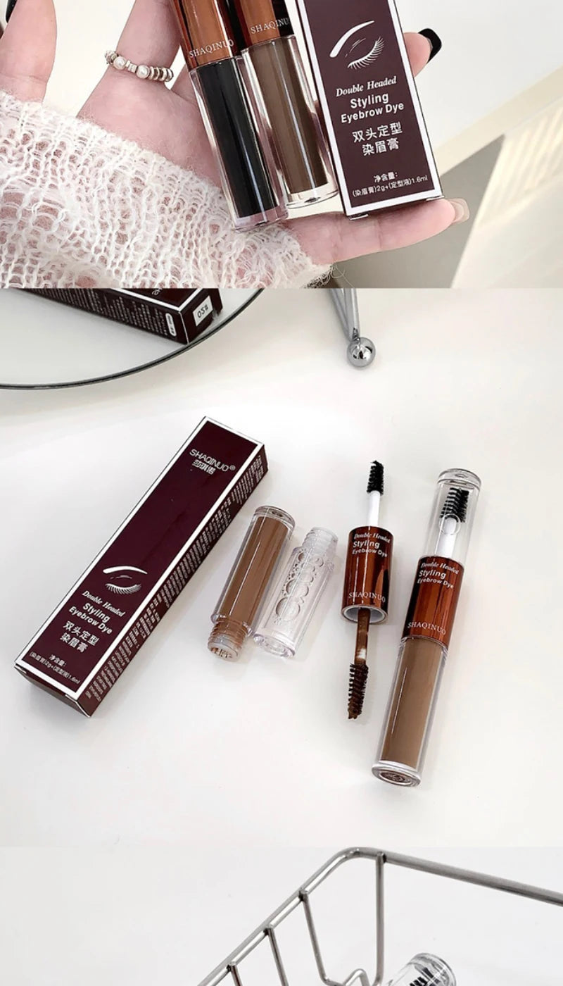 SHAQINUO Dual-Ended Eyebrow Mascara-Shape & Color with Long-Lasting Hold,Waterproof and Smudge-Proof for a Natural-Looking Finis