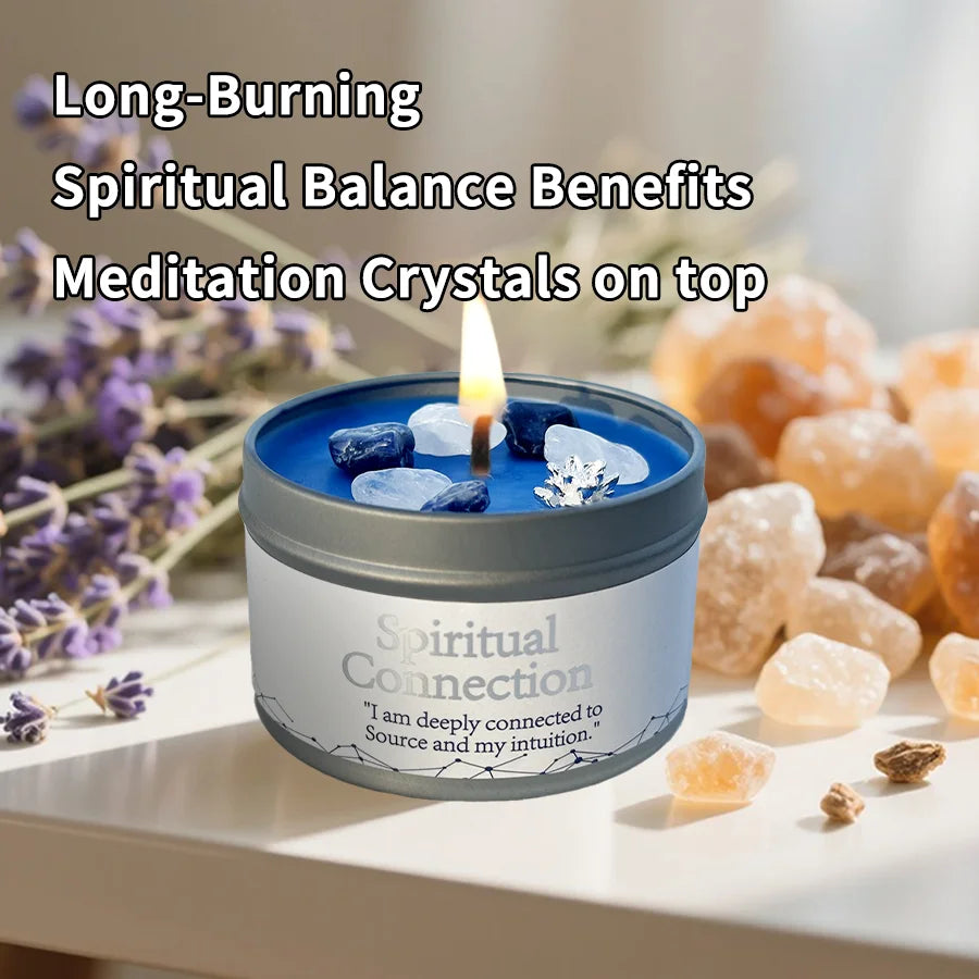 Healing Candles, Spiritual Meditation Scented Candle Women Mom, Premium Natural Fragrance Soy Wax for Relaxation Stress Relief