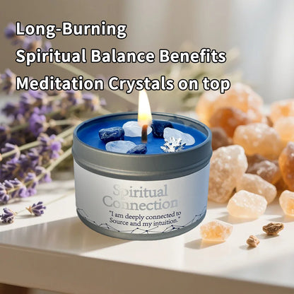 Healing Candles, Spiritual Meditation Scented Candle Women Mom, Premium Natural Fragrance Soy Wax for Relaxation Stress Relief