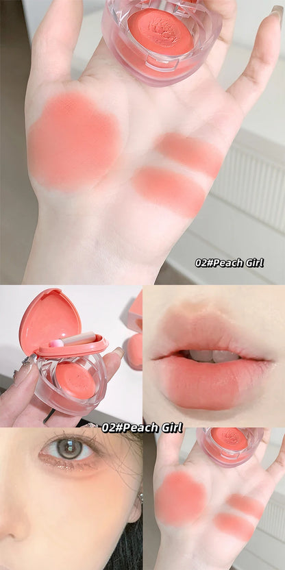 Gegebear Love Lip and Cheek Cream Matte Powder Soft Color Love Valentine's Day