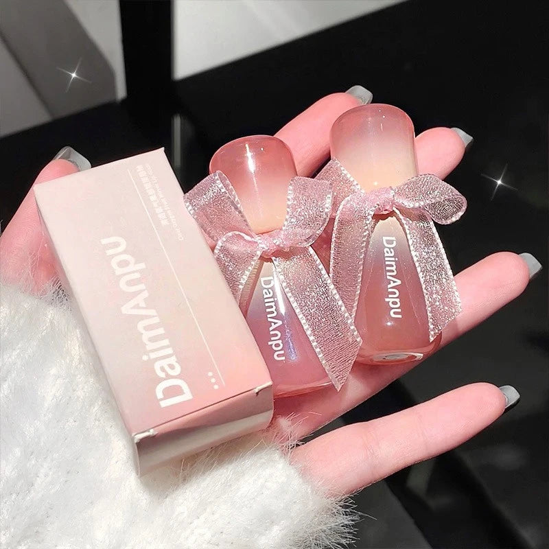 Sweet Lip Gloss Jelly Lip Glaze Moisturizing Lip Tint Mirror Waterproof Non-stick Cup Solid Makeup LipOil Lipstick Cosmetic