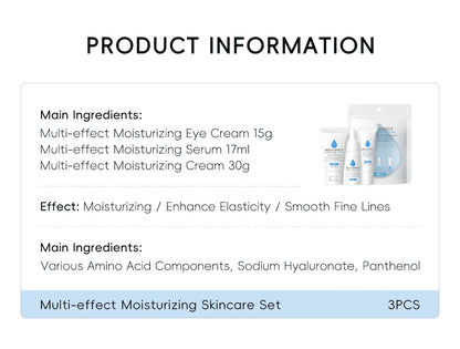 LAIKOU Nourishing Moisture Surge Hydration 3-Piece (Essence + Eye Cream + Face Cream) Skin Firming Skincare Set