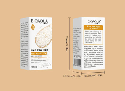 BIOAQUA White Rice Face Mask Stick Mud Facial Masks Moisturizing Blackhead Removal Firming Clay Mask Face Skin Care Products