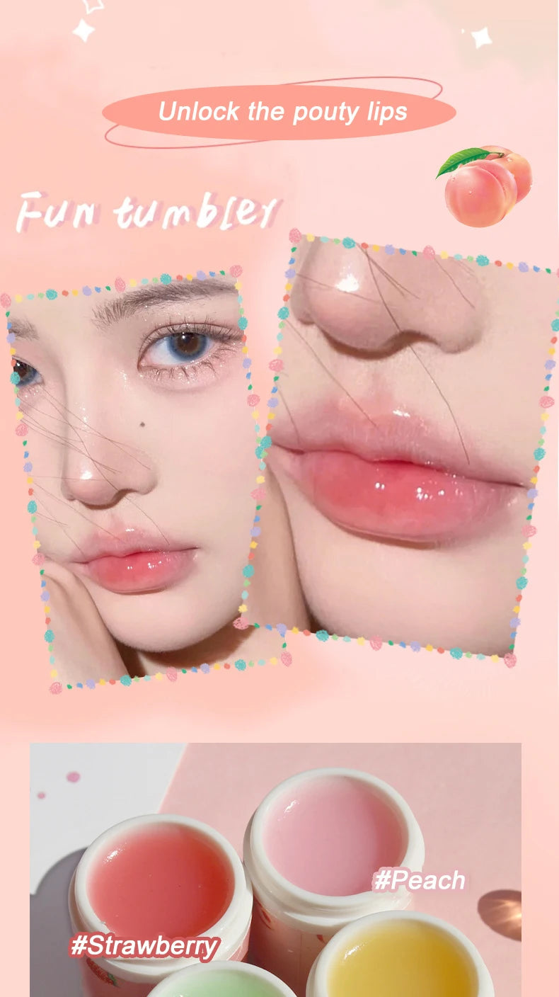 Korea Lip Sleeping Mask Colorless Makeup Lip Balm Fruit Essence Nutrious Lips Care Cream Fade Lip Lines Lipstick Primer Cosmetic
