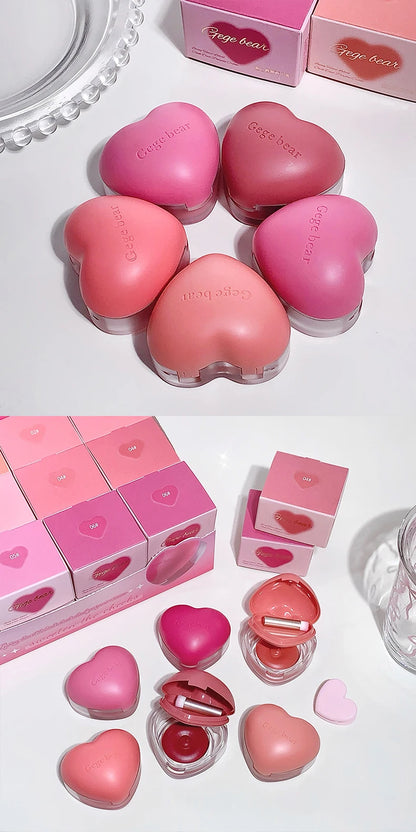 Gegebear Love Lip and Cheek Cream Matte Powder Soft Color Love Valentine's Day