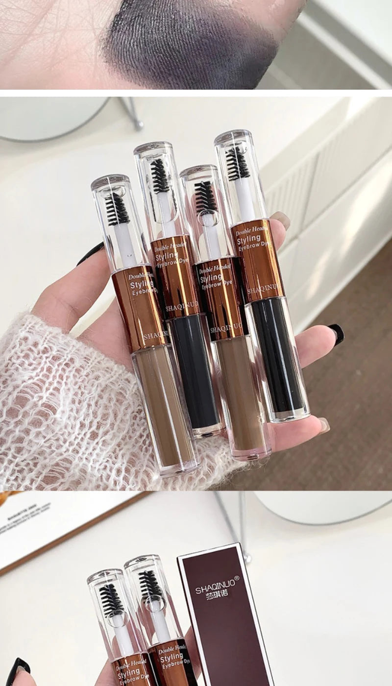 SHAQINUO Dual-Ended Eyebrow Mascara-Shape & Color with Long-Lasting Hold,Waterproof and Smudge-Proof for a Natural-Looking Finis
