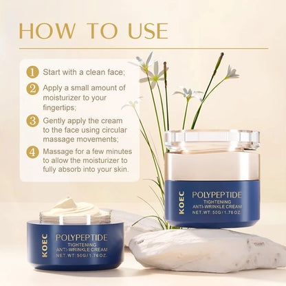 KOEC Face Cream AHA+BHA+PHA Pore Care Cream Skin Booster Serum Tightening Anti-Wrinkle Cream Deep Wrinkle Repair Night Cream