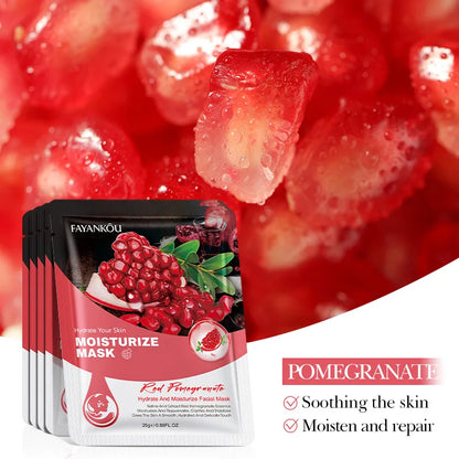 10pcs Fruits Facial Masks For Face Skincare Moisturizing Brightening Hydrating Firming Face Mask Beauty Face Skin Care Products