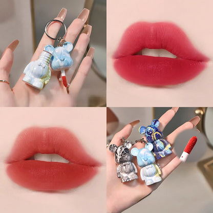 Fluid Bear Non Stick Cup Fog Lipstick Velvet Matte Silky Texture Easy To Color Lasting Does Not Fade Lip Gloss Makeup Cosmetic