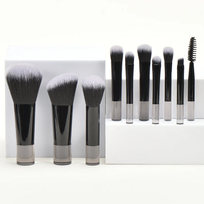 10 black Mini makeup brush Travel portable Makeup Tool Makeup Puff - Palm Brush Professional Makeup tool set