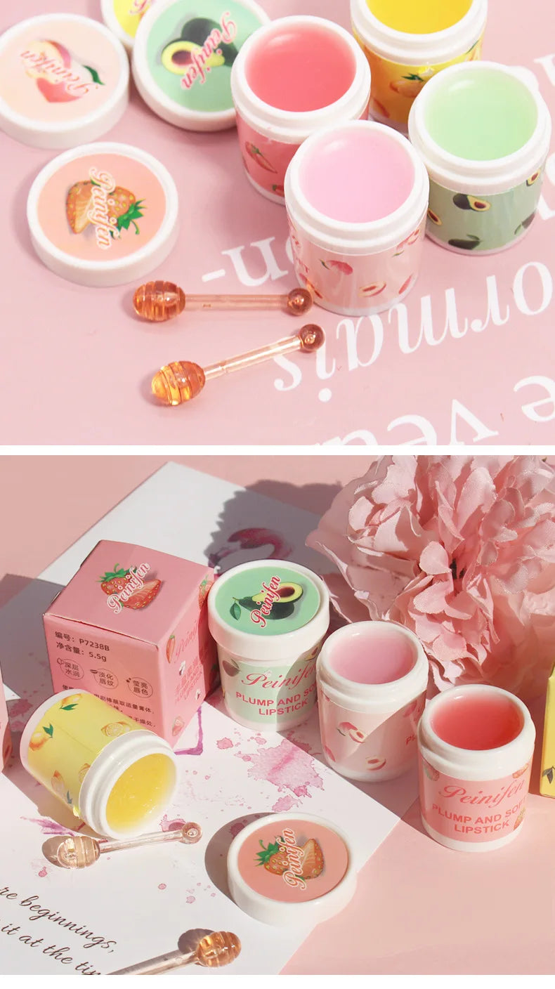 Korea Lip Sleeping Mask Colorless Makeup Lip Balm Fruit Essence Nutrious Lips Care Cream Fade Lip Lines Lipstick Primer Cosmetic