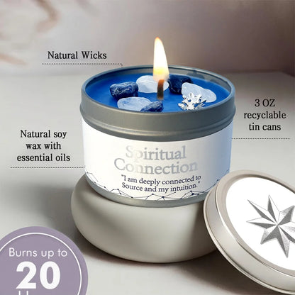 Healing Candles, Spiritual Meditation Scented Candle Women Mom, Premium Natural Fragrance Soy Wax for Relaxation Stress Relief