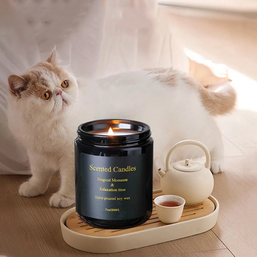 Smokeless Aromatherapy Candles Soy Wax Handmade Creative Bedroom Decoration Aromatherapy Candle Cups Handheld Gift Box